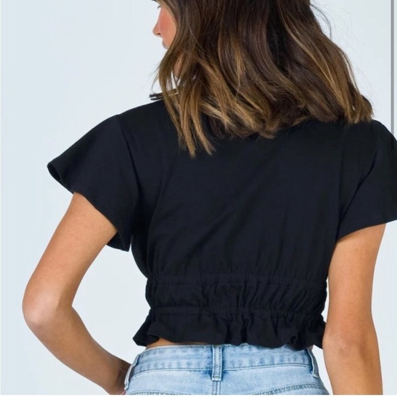 Princess Polly Jamison Reid Crop Top Black - Picture 2 of 7